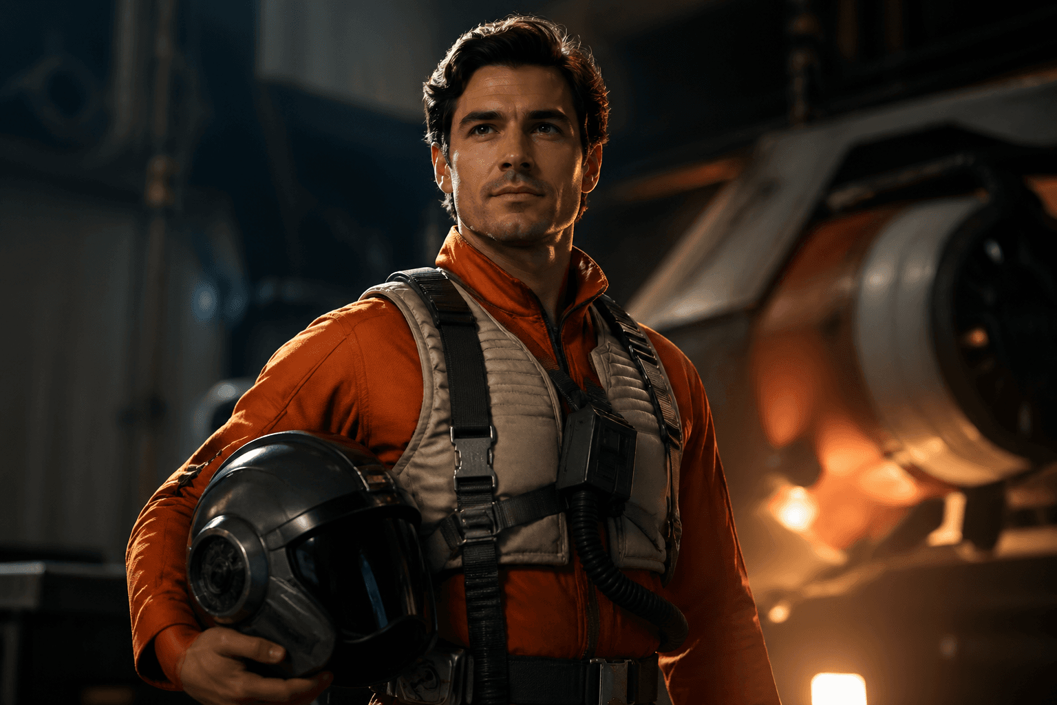 Consistent sci-fi pilot character portrait generated with GPT Image 2