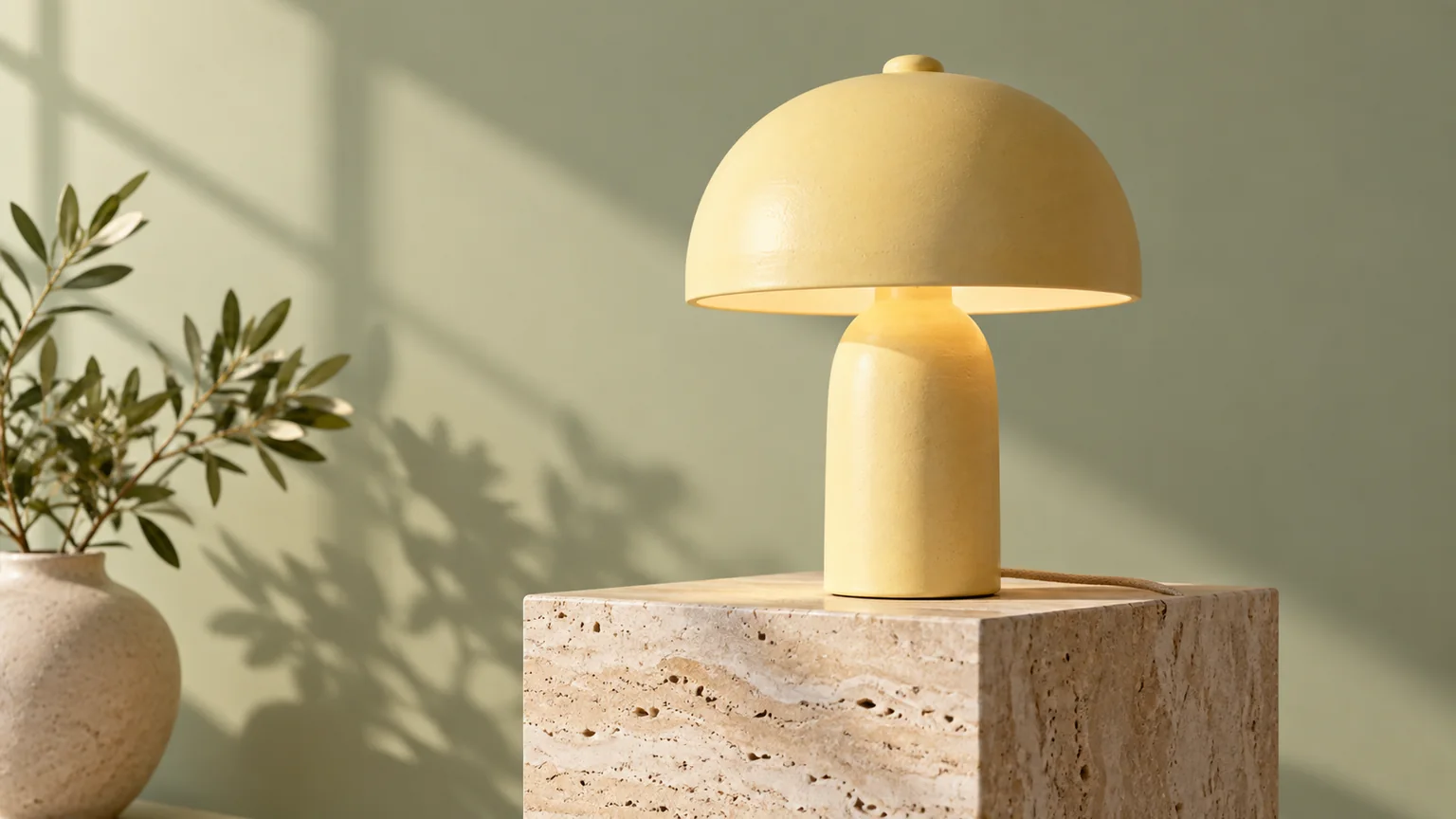 Illustrative ceramic lamp product photography prompt
